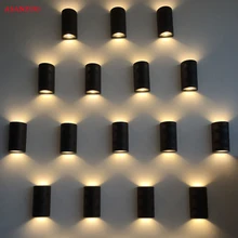 10 Вт COB светодиодный светильник для улицы квадратный полукруглый водонепроницаемый вверх и вниз настенный светильник балкон сад IP65 внешний светильник ing AC85-265V