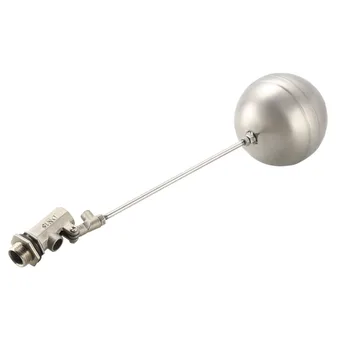 1pcs 1/2 인치 수나사 워터 센서 플로트 201/304 스테인레스 스틸 플로팅 밸브 볼 40/60mm 스레드 길이 DN15