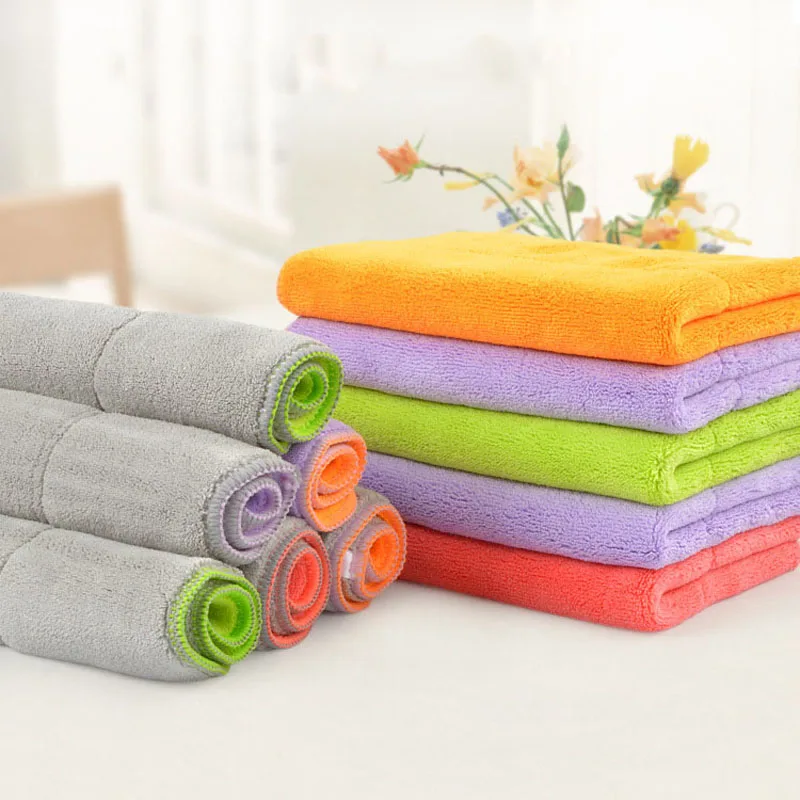 5 stks schuursponsje dikkere microfiber schoonmaakdoekje keuken