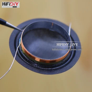 

HIFIDIY LIVE 1 inch 25.4mm 25.5mm Tweeter Voice Coil black Silk Membrane Treble Speaker Repair accessories 8ohm 15W DIY Parts