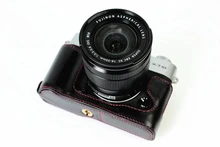 Бесплатная доставка Кожа PU Половина Чехол для Fuji Fujifilm xt10/XT20Digital X-T10 X-T20 Камера коричневый/черный/Кофе