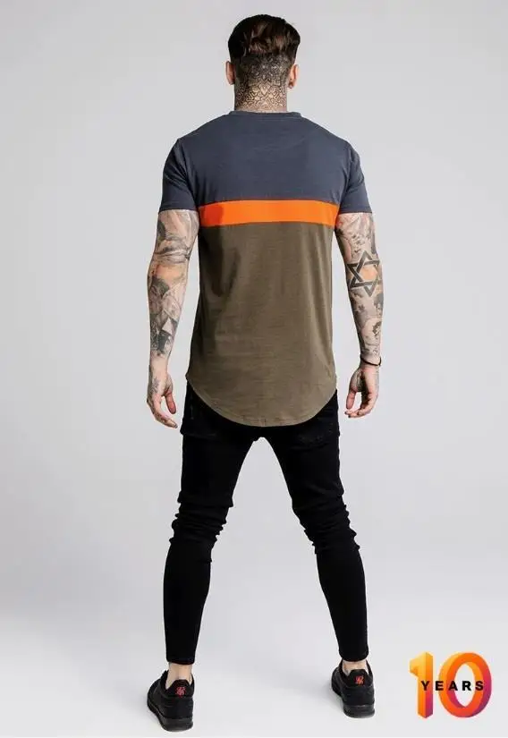 SikSilk темно-синяя и Haki Футболка мужская