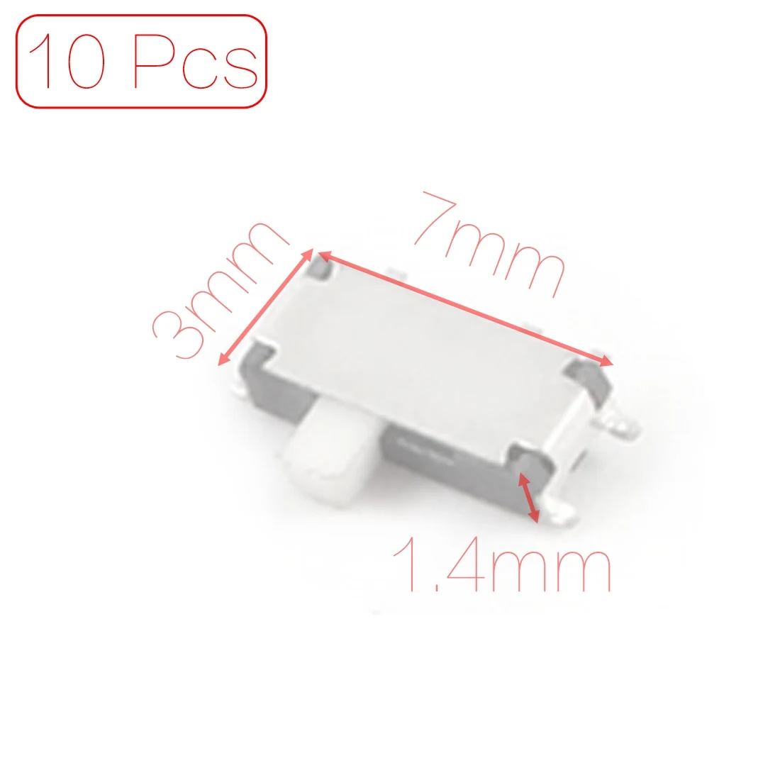 UXCELL 10 шт. On/Off Spdt 7 Pin слайд Мощность Панель печатной платы Mini Smd Smt переключатель 7 мм X 3 мм
