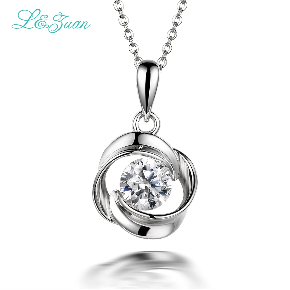 L & zuan серебро 925 пробы 1.47ct модные ленты круглые подвесные украшения подарок