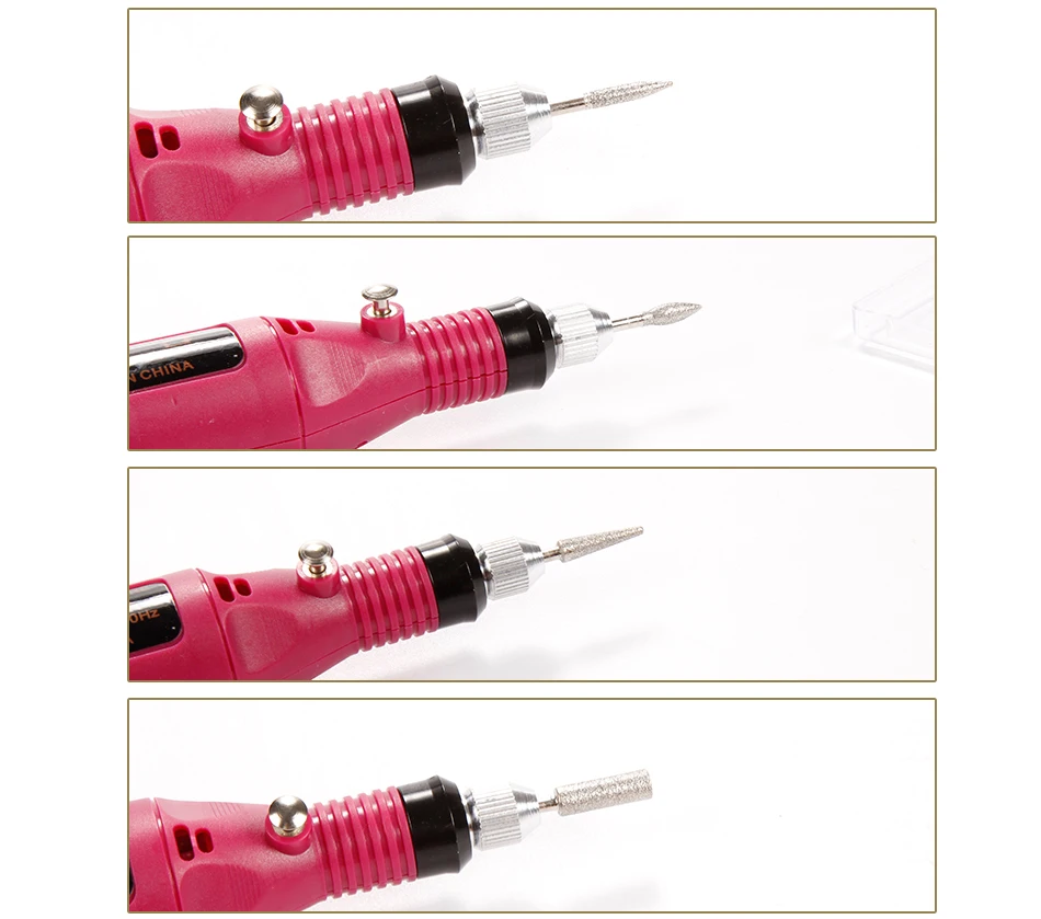 Acrylic Nail Drill USB Electric Apparatus for Manicure Gel Cuticle Remover Milling Drill Bits Pedicure Machine Nail Art Cutters