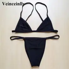 Black White Brazilian bikini 2017 bikini set two pieces swimsuit female swimwear women Tiny bathing suit swim Bather biquini Y42