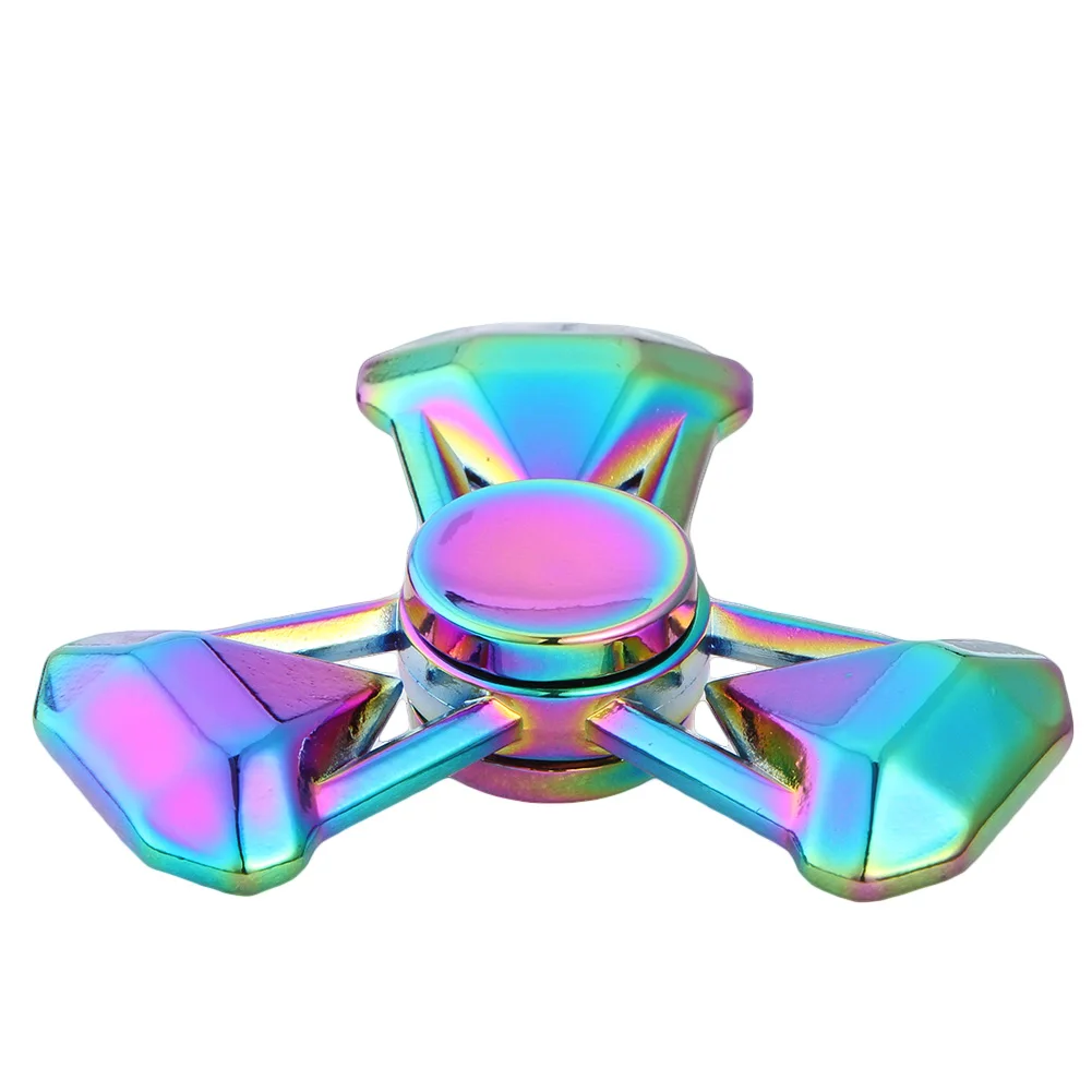 Rainbow Series Metal Alloy Colorful Fidget Spinner Toys With Retail Box
