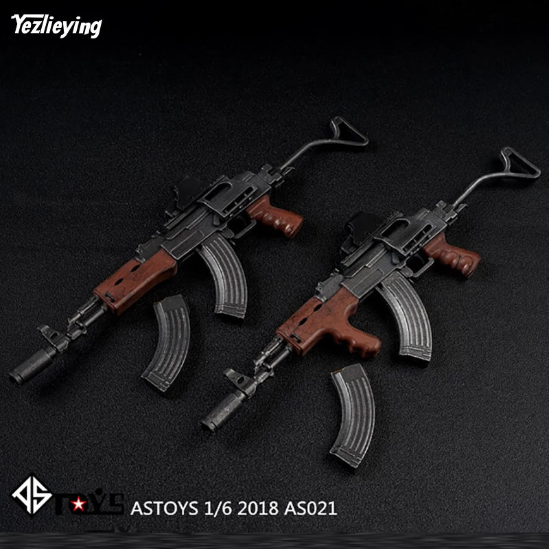 

DIY 2PCS/Set 13CM ASTOYS AS021 1/6 Scale SG-47 ABS Wood Grain Tactical Weapon Gun Model With/No Grip f 12" Soldier Action Figure
