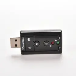 1 шт. Внешний USB адаптер Аудио Звуковая карта Виртуальный 7.1 CH USB 2.0 MIC Динамик Аудио микрофон гарнитуры 3.5 мм конвертер