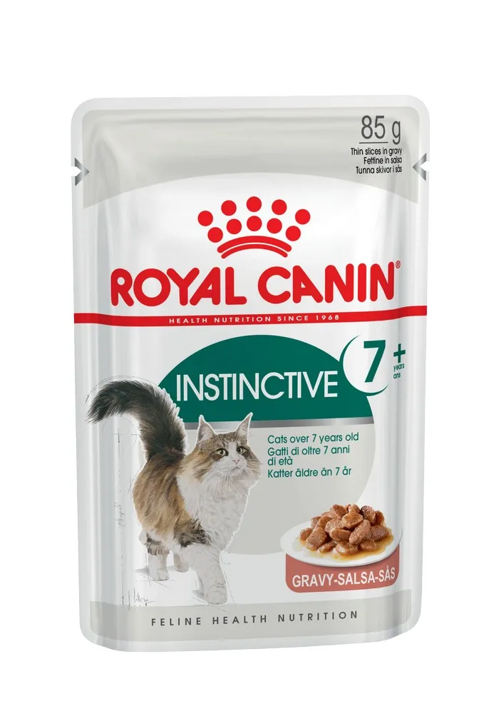 Royal Canin Instinctive+7 пауч для кошек старше 7 лет(кусочки в соусе, 24*85 г