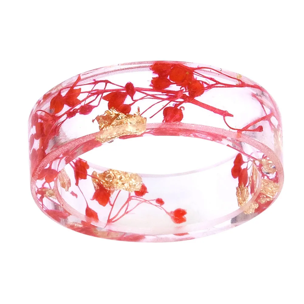 New Dried Flower Resin Ring Fresh Diy Hand Dry Flower Ringflower Best