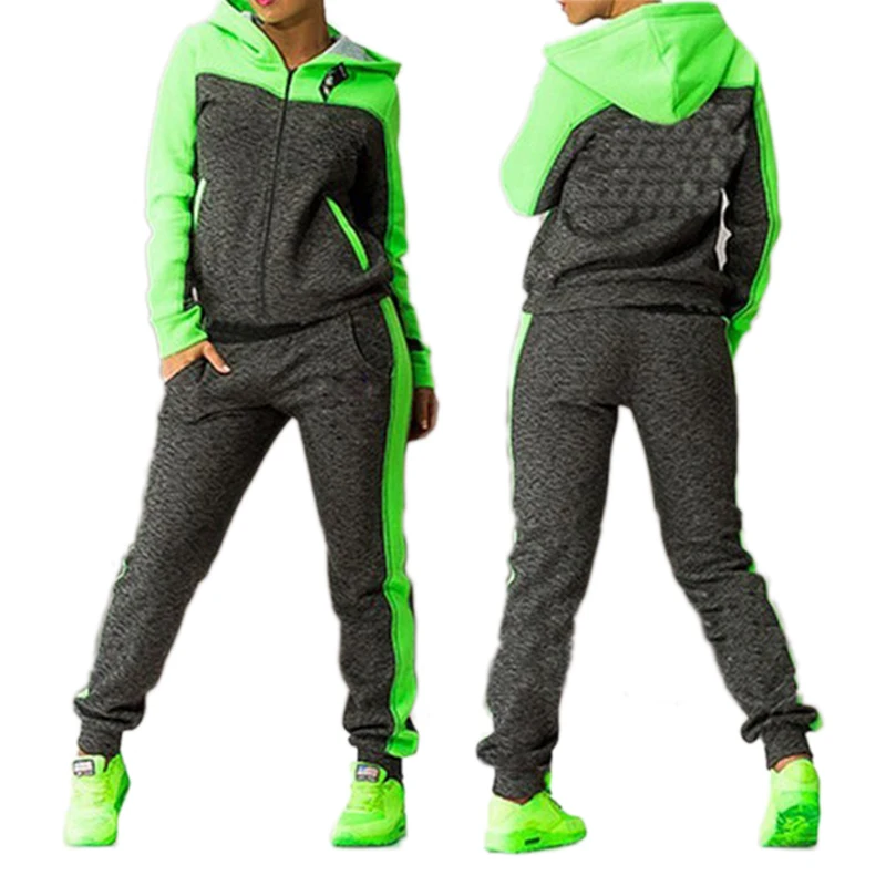 

Women's Sports Suits Two piece Tracksuit Women Sportswear Winter Set Suit Hooded Sport Suit Women Jogging Suits For Women