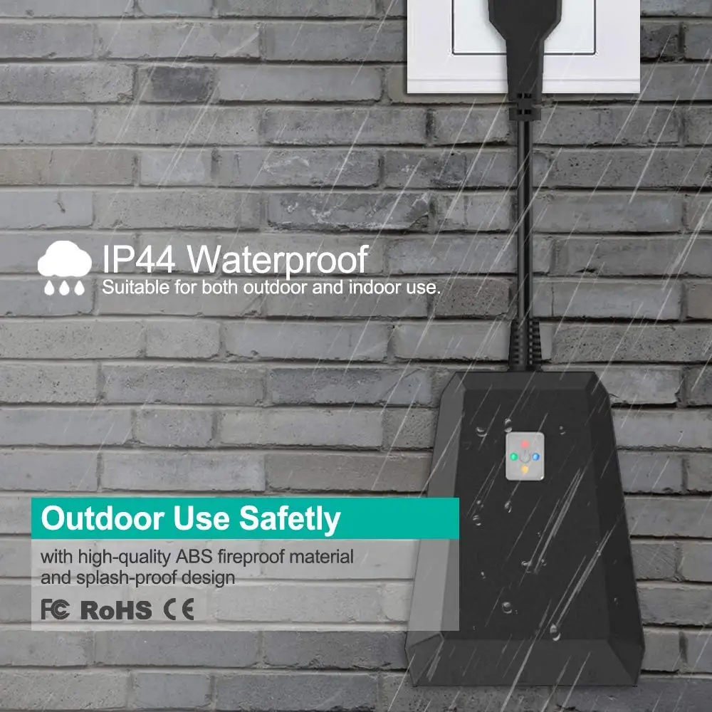 Outdoor Smart Plug GSM Power Socket Outdoor Wi-Fi Outlet Alexa Google Wireless Remote Control Home Waterproof Christmas Socket