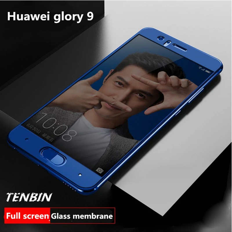 Tenbin full-screen protected toughened glass For huawei honor 9 high quality film hd 9H color screen protector | Мобильные телефоны