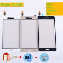 AAAAA Voor Samsung Galaxy On7 G6000 SM-G6000 Touch Screen Panel Sensor Digitizer Glas Touchscreen GEEN LCD zwart wit goud