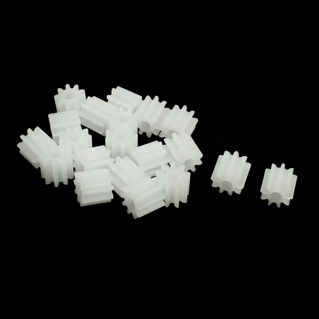 20 Pcs 6mm x 2mm 10 Teeth Plastic Gear Wheel for Toy Car Motor Shaft