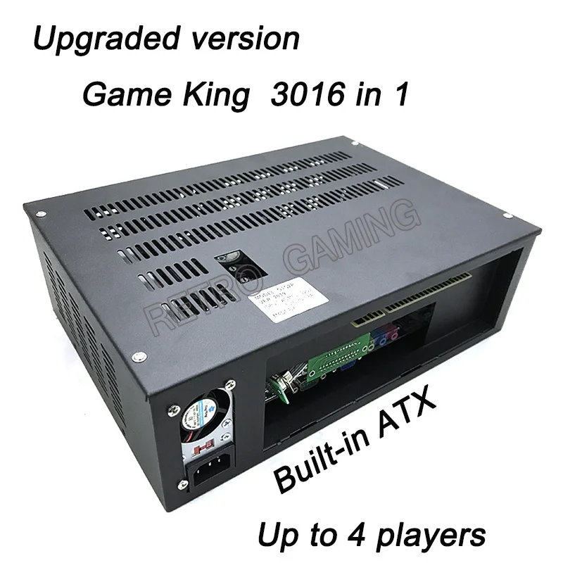 US $411.49 Game King 3016 in 1 arcade box with jamma cable Happ joystick button coin selector full kit for DIY 4 players arcade cabinet