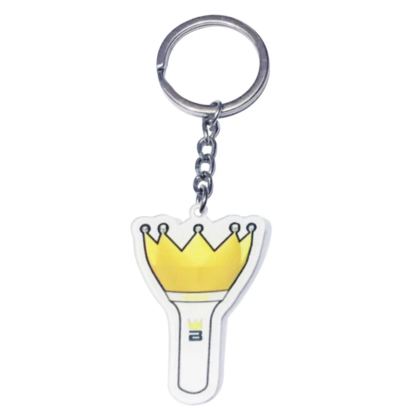 

BIGBANG Keychain Pendant Four Generation Crown Lamp Handset Bracket Ring Buckle Crown lights phone bracket