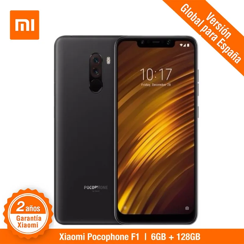 [Versión Global para España] Xiaomi Pocophone F1 (Memoria interna de 128GB, RAM de 6GB, Cámara dual de 12MP+5MP, Bateria 4000 mAh) Smartphone