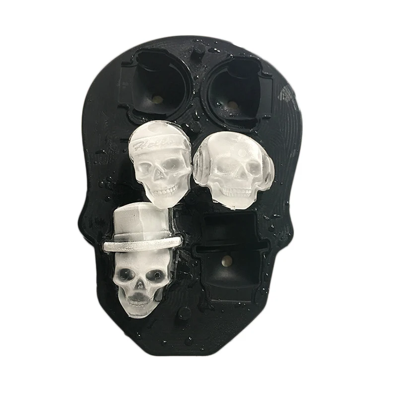 Lnrrabc Лидер продаж Новые 3D череп силиконовые формы Хо Применение держать Применение 6-Полость самодельный лед чайник Кухня аксессуары