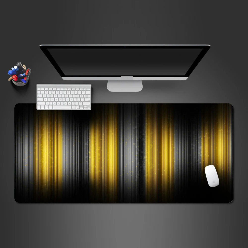 

Creative Yellow And Black Mouse Pad Alter Personality PC Gaming Computer Mouse Desk Mats To Gamer Best Hot Christmas Gifts
