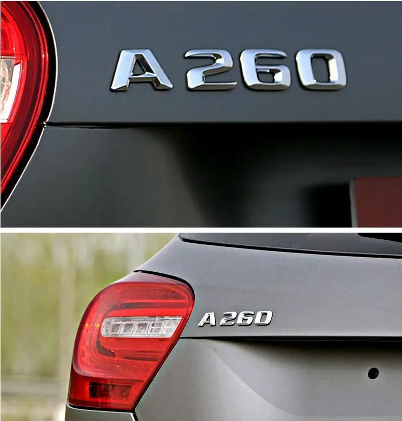 Шрифт Отдельные A200 A250 A260 Разряда Емкость ABS Стайлинга Автомобилей Стикер |