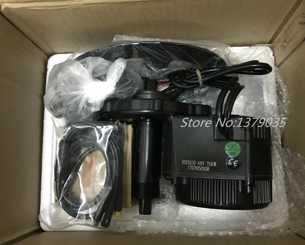 Clearance EU no tax New 48V 750W Bafang BBS02B BBS02 mid drive electric motor kit with New 48V 17.5Ah ebike battery with charger 1
