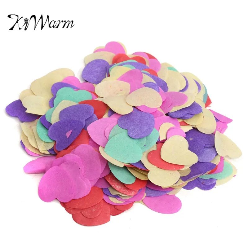 

KiWarm 1 Pack Colorful Heart Shape Confetti Tissue Paper For Wedding Table Decoration Birthday Party Decor DIY Craft Paper