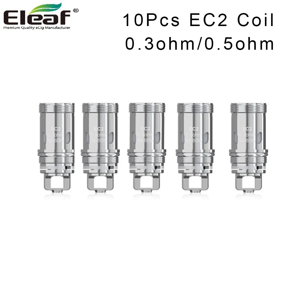 10 шт. оригинальная Eleaf катушка 0.3ohm 0.5ohm EC2 катушка головка для Melo 4 танк электронная сигарета атомайзер ядро Vape