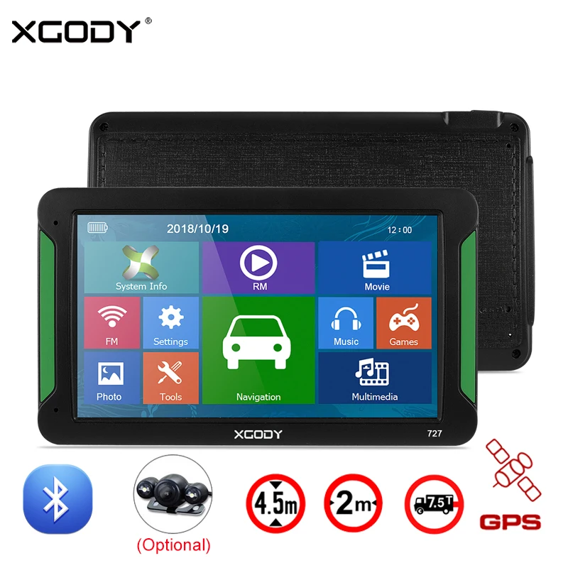XGODY 7 Inch Car GPS Navigation Bluetooth Touch Screen 8GB Rear font b Camera b font