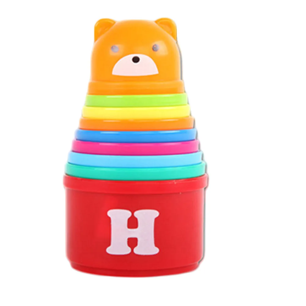 1 set Kid Play Educational Letters Piles Folding Cups Stacking Bathing Cute Birthday Gift font b