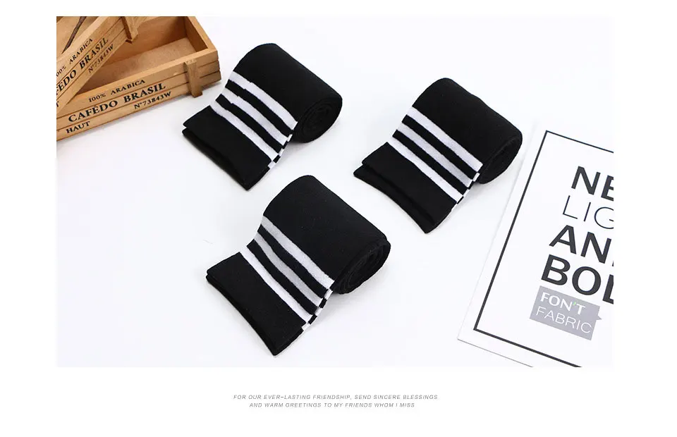Warm Long Stocking Fashion Striped Knee Socks Girls Student School Sock Cotton Thigh high Over Knee High socks Female Ladies (11)