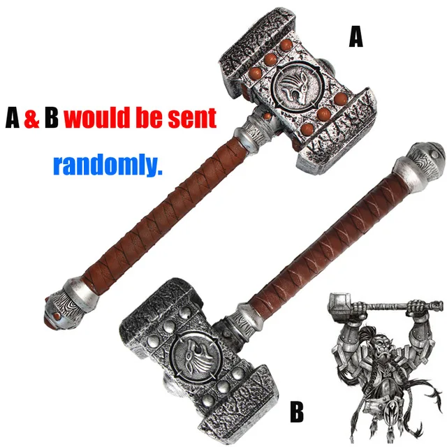 

2016 WOW Ogrim Doomhammer Hammer 1:1 scale 53cm long Cosplay Toy PU Foam Model