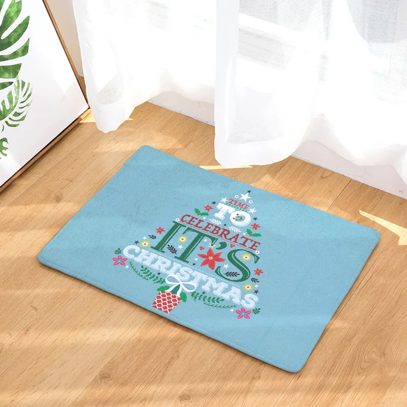 BLRISUP Рождественский напольные украшения коврик для дома Цифровая печать анти-скольжение пылезащитный дверной коврик передние двери коврики кухня ковер