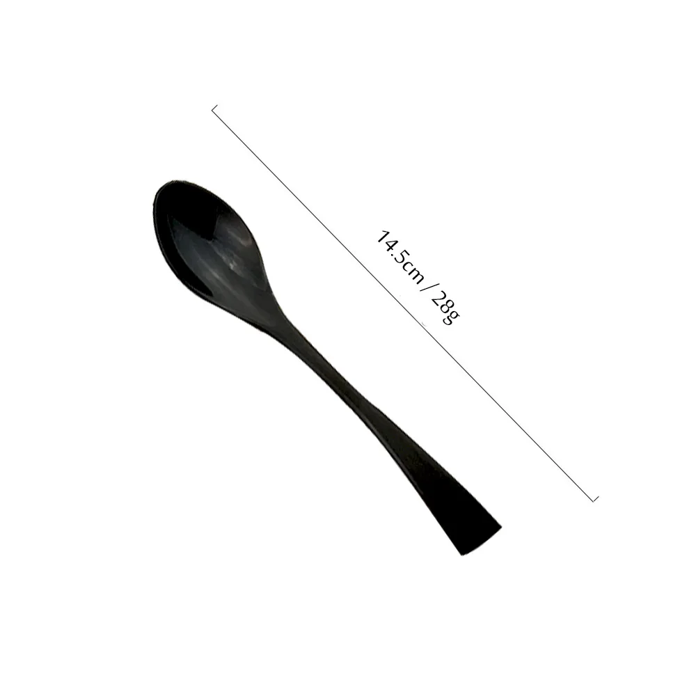 Chic1 шт черный набор посуды 18/10 нержавеющая сталь Западная столовое серебро еда Салат Посуда Наборы вилка стейк нож набор столовых приборов - Color: Tea Spoon