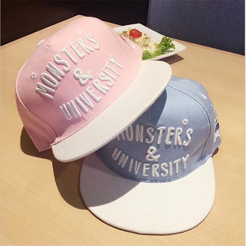 Корейская версия новой стильной летней шляпы модели свежий розовый бейсболка с буквами шапка "хип-хоп" плоская шляпа