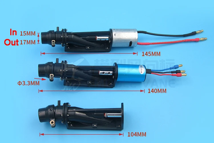 Водяное подруливающее устройство, насос-распылитель, водяной струйный насос с 380/2440 моторами+ водяная охлаждающая куртка для радиоуправляемых реактивных лодок