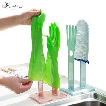 

OYOURLIFE 1pc Kitchen Storage Rack Cleaning Rags Glove Drying Rack kitchen Desktop Drainage Holders Kitchenware Organizer