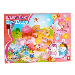 Новый рисунок «Hello Kitty» мой дом Притворись Ролевая игра Замок принцессы мебель игрушки кукольный маленьких подарок для девочек для детей KT003