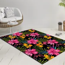 Else Nordec черно-белый ikat скандинавский геометрический 3d принт Противоскользящий килим моющийся декоративный килим Площадь Ковер богемный ковер