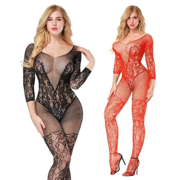 

Women Rompers Sleep & Lounge Sexy 6 Colors Sleep Exotic Bodystockings Open Crotch Sexy Underwear Lingerie Sleepwear