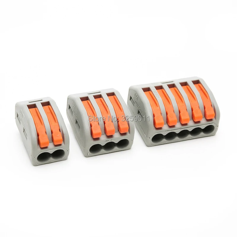 30PCS Push Wire Connector Lever Terminal Block PCT 212 PCT 213 PCT 215