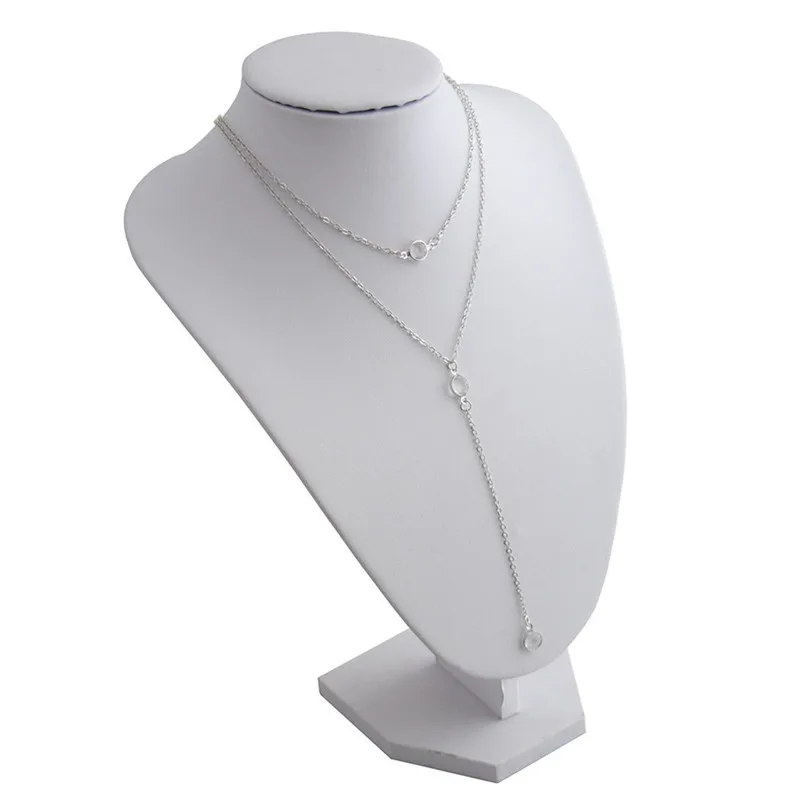 Fashion Necklace chain for women Women Multilayer Alloy Pendant Necklace Chain Jewelry collares mujer Collier ras de cou A15#N (4)