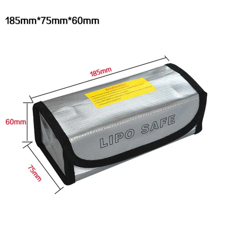 

LiPo Li-Po Battery Fireproof Safety Guard Safe Bag 185*75*60MM IUNEED TOY Store