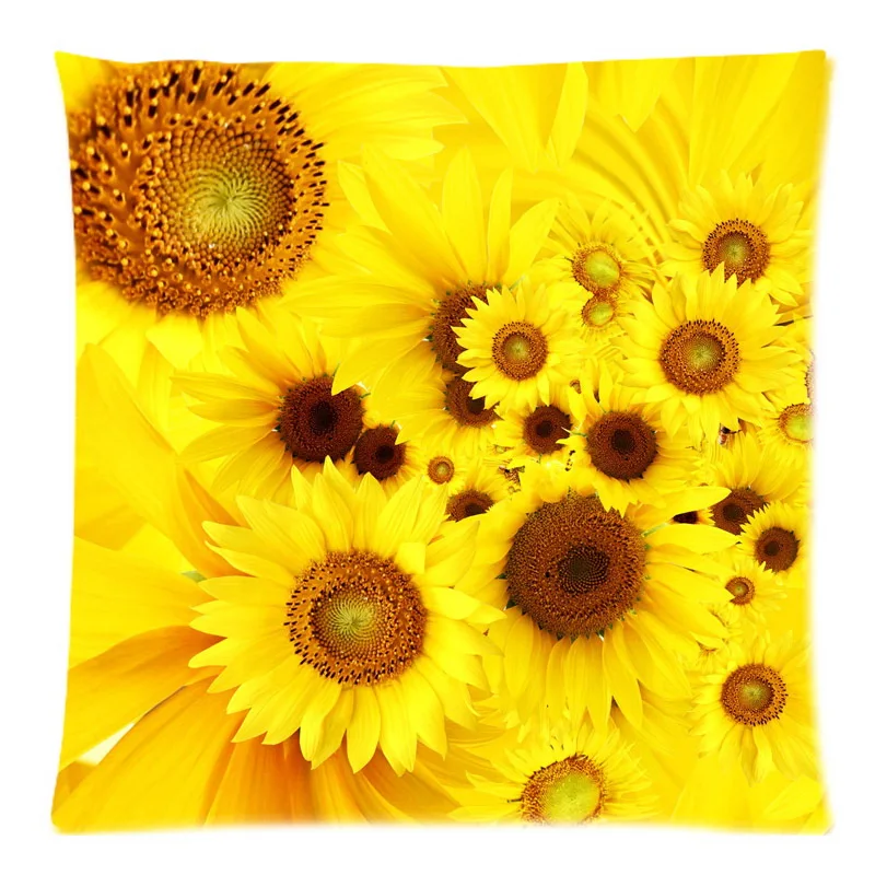 Bedding Sunflowers Cushion Cover Custom Pillow Cover Decorative Pillow