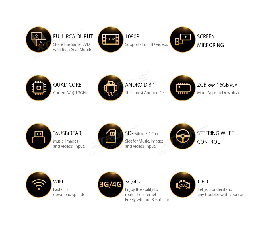 Top XTRONS Universal 10.1" Head Unit Android 8.1 Car Multimedia Player Radio Stereos 1080P Video Steering wheel GPS RCA OBD NO DVD 1 Top XTRONS Universal 10.1" Head Unit Android 8.1 Car Multimedia Player Radio Stereos 1080P Video Steering wheel GPS RCA OBD NO DVD 1