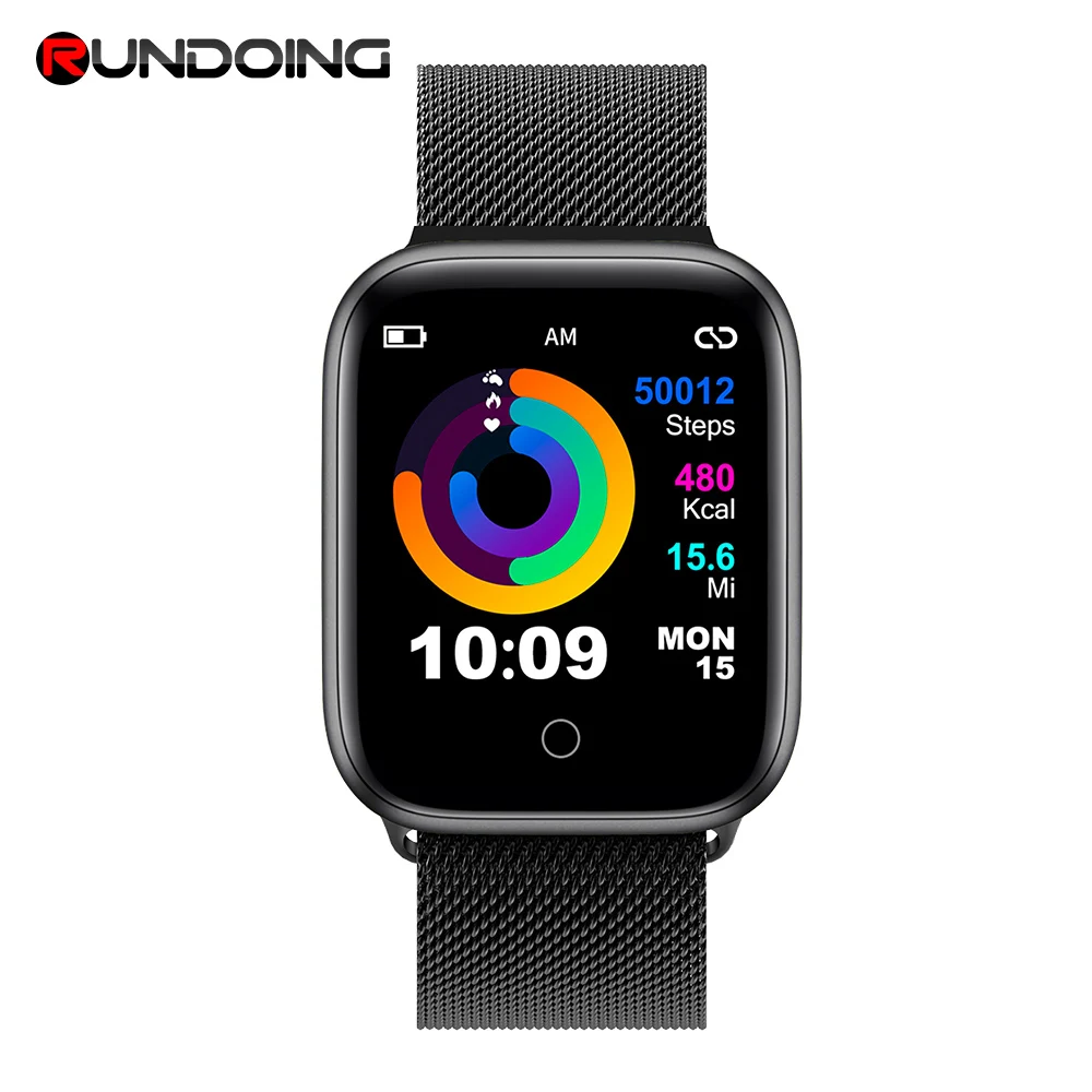 RUNDOING NY07 IP67 водонепроницаемые умные часы фитнес трекер для измерения сердечного
