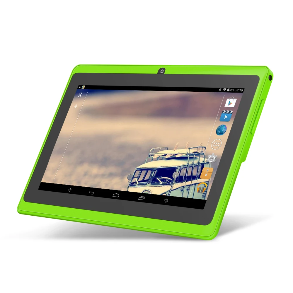 YUNTAB 7 дюймов Android 4 Q88 Allwinner A33 четырехъядерный 512 МБ 8 ГБ 1024*600 Двойная камера 2500 мАч