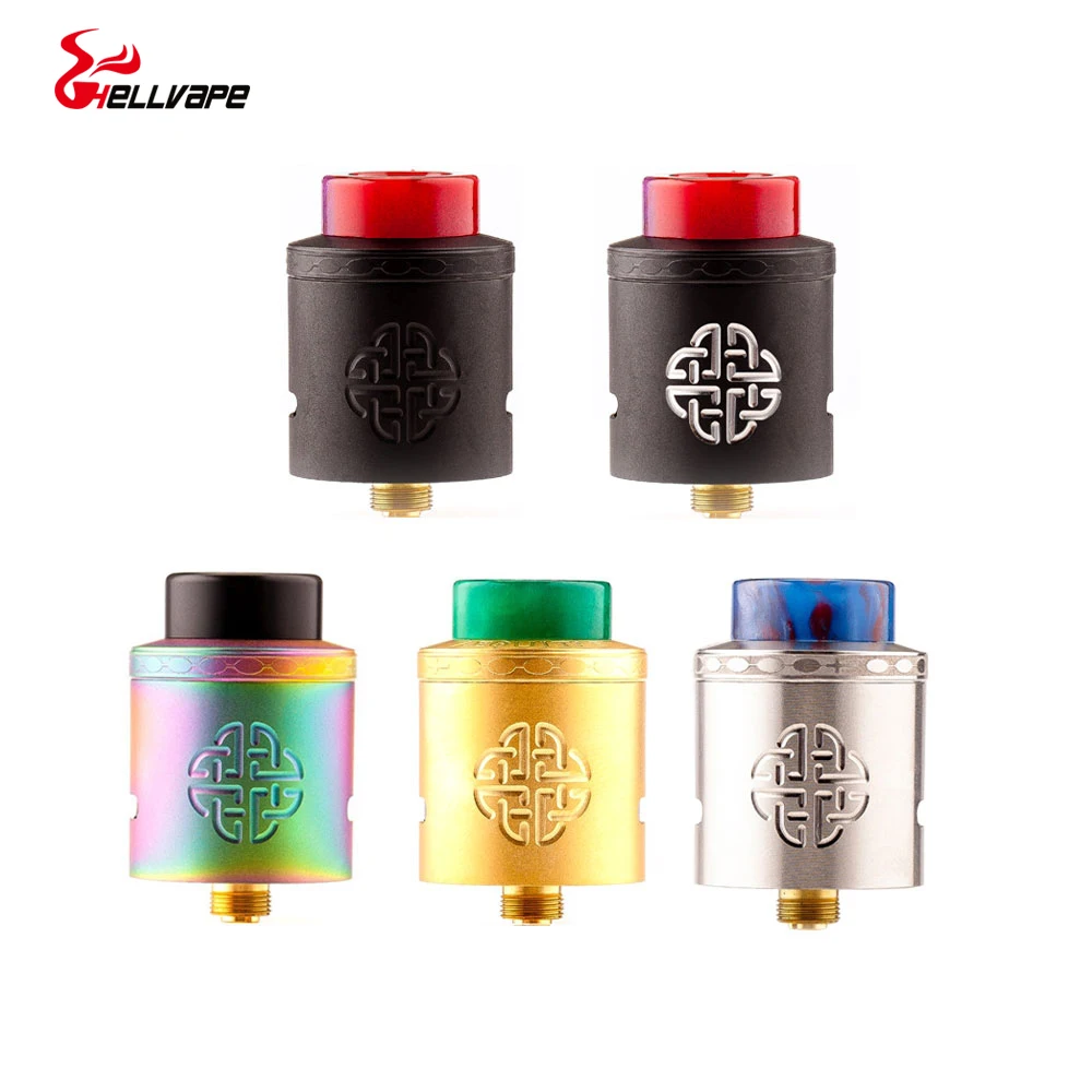 

Original Hellvape Aequitas 24 BF RDA Atomizer elctronic cigarette Vape Tank fit 510 box Mod Silver Support Coil Vape Cig