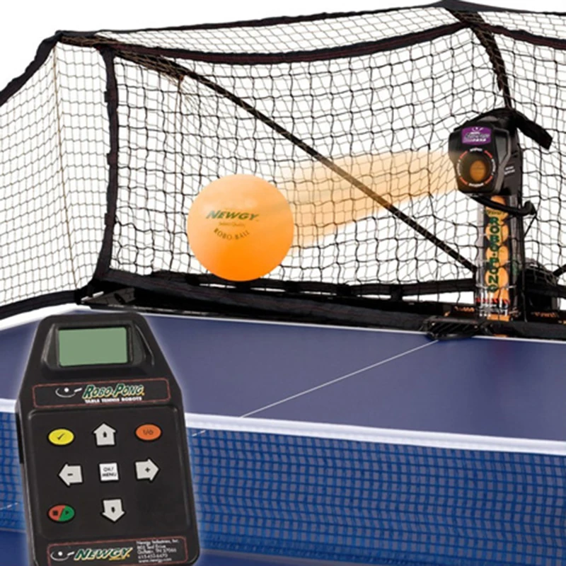 Doppel Fisch Newgy Robo Pong 2050 Tischtennis Roboter Ball Maschine 64 Ausbildung Modi Anschluss zu PC & Programmierbare Genaue spot